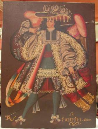 Pintura de antiguo  Ángel. Salamiel