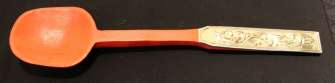 Spoons, ladles color with details of niquel silver