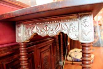 Desck with Colonial work of nickel silver