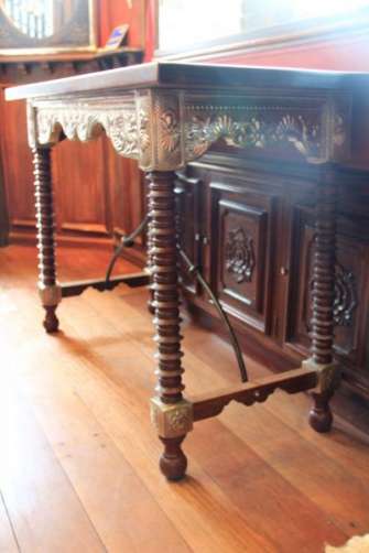 Desck with Colonial work of nickel silver
